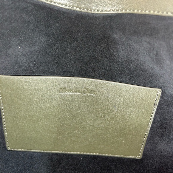 NEW Massimo Dutti Nappa Leather Olive Green Bag Handbag - Picture 7 of 7
